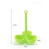 Silicone Egg Cooker 3 Hole Handheld Solid Color Reusable Washable Household Kitchen Boiler Cooking Tool Accessories