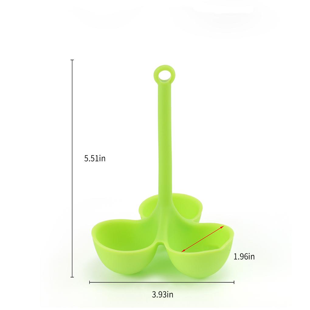 Silicone Egg Cooker 3 Hole Handheld Solid Color Reusable Washable Household Kitchen Boiler Cooking Tool Accessories