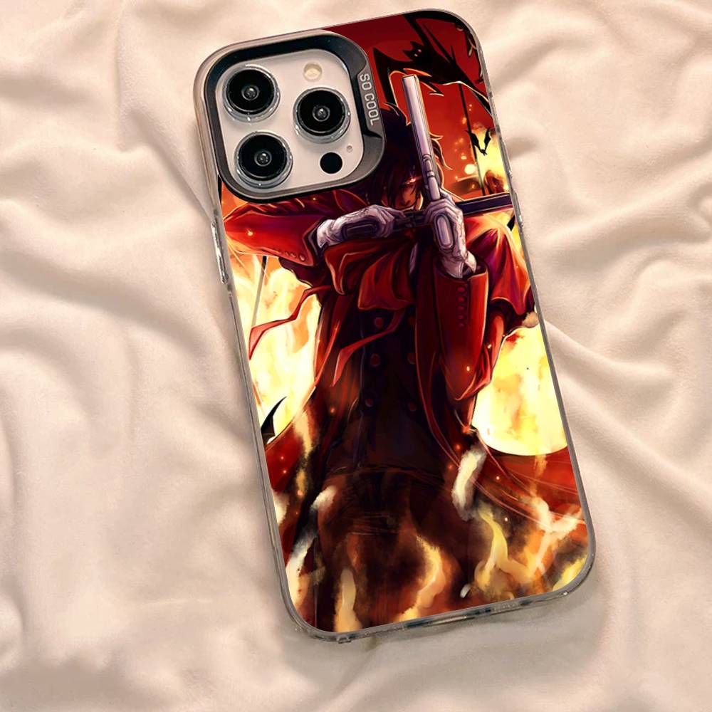 H-Hellsing Anime Coole Handyhülle Für iPhone 17 Air 16 15 14 13 12 11 Pro Max Farbe Hartschalen-Cover