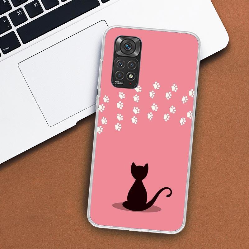 

Милый чехол для телефона с изображением кошачьего следа, забавной лапой для Xiaomi Redmi Note 13, 12, 12S, 11, 11S, 10, 10S, 9, 9S, 11T, 11E Pro Plus, 8, 8T, 7 + чехол Redmi Note 13 4G
