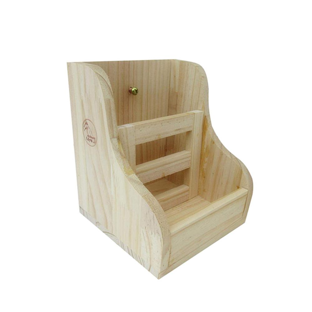 Pet Wooden Grass Frame Rabbit Food Basin 2-In-1 Grass Frame Rabbit Guinea Pig And Dragon Cat With Built-In Fixed Grass Frame