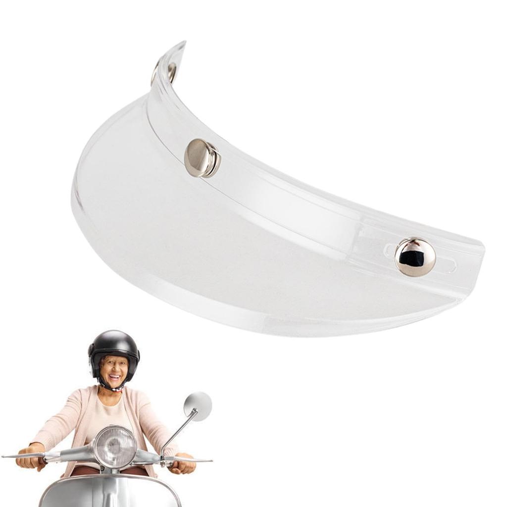 Motorcycle Face Shield, Motorcycle Sun Visor - 3 Clip Design Helmet Sun Visor, Retro