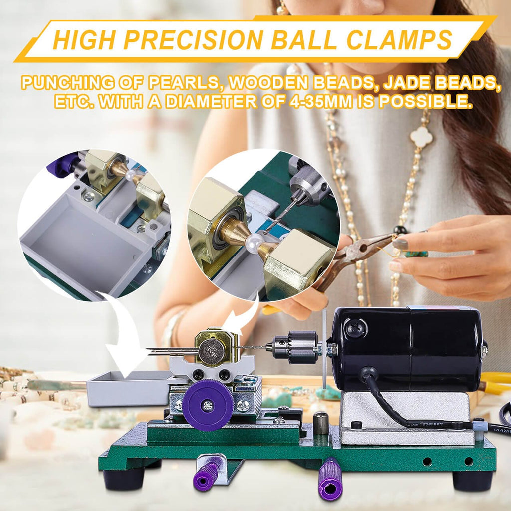 Small Household 300W Infinitely Variable Speed Pearl Buddha Bead Drilling and Punching Machine 15000rpm Drilling and Jewelry Kit