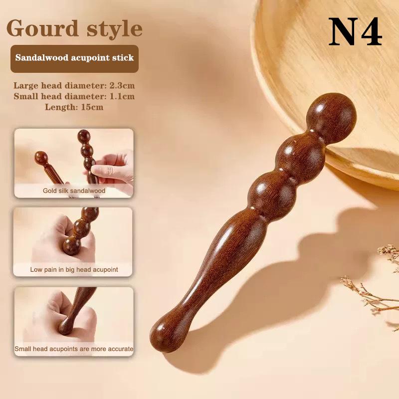 Wood Massage Stick Tool Natural Sandalwood Massager Acupoint Reflexology Tools For Full Body Relaxing Deep Tissue Foot Massage