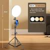 Dual-Position Desktop Tripod with Fill Light for Mobile Live Broadcasting