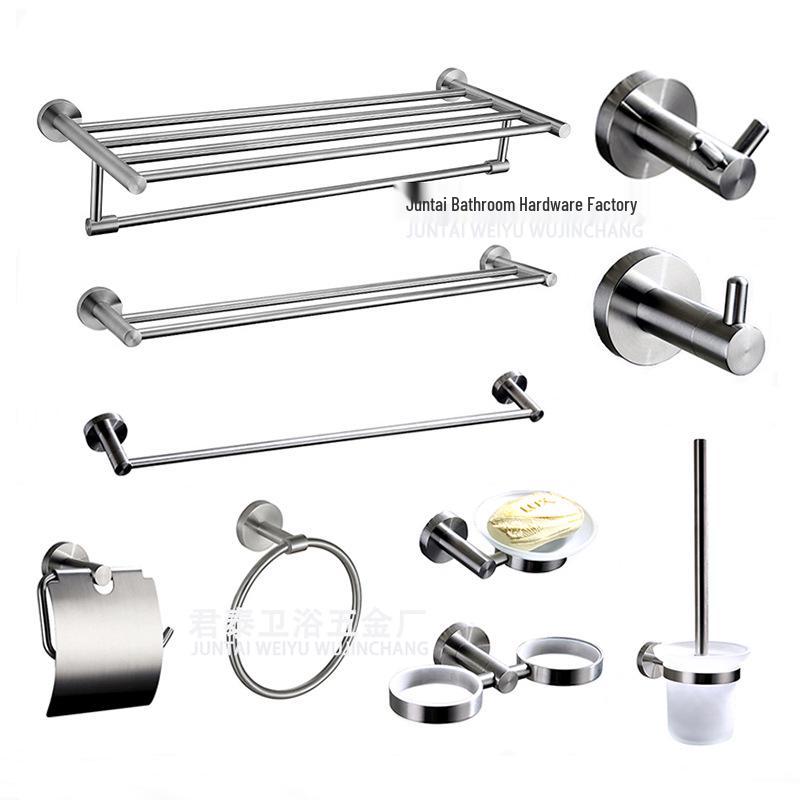 60 Series Model 304 Stainless Steel Wall-Mounted Towel Rack with Mirror Finish & Towel Ring