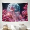 VIKAMA Cherry Blossom Skull Tapestry Gothic Floral Wall Hanging Fabric for Bedroom Living Room Dormitory Decoration