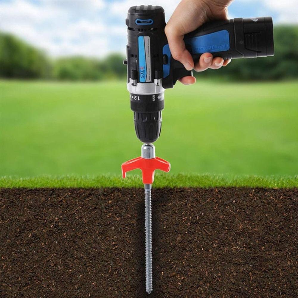 Screw in Tent Pegs Heavy Duty Ground Nail Durable Tent Stakes Camping