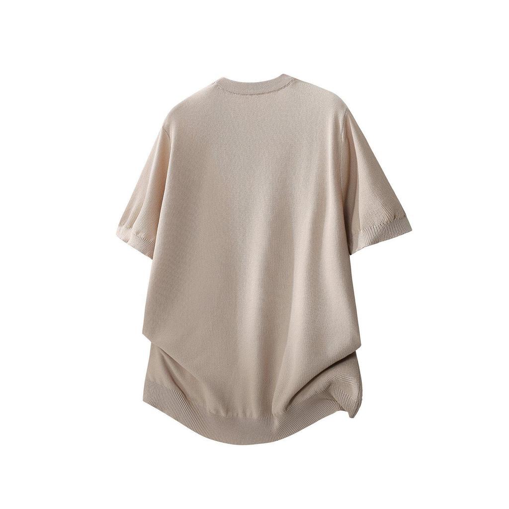 2026 Japanese Style Men's Trendy Loose Knit Short Sleeve Summer Top