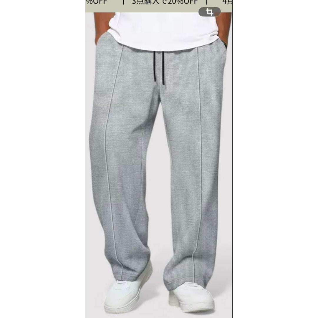 Waffle jersey pants 2 pair set