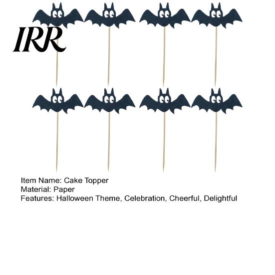 Halloween Dessert Table Decor 8 Pcs Bat Cupcake Toppers, Black Cake Cute Shaped Topper Picks for Halloween, Baby Shower, Birthday Party Decoration