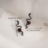 Exquisite  Snake Shape Earrings For Women Shining Red Zircon Earrings Personalized Temperament Jewelry Accessories