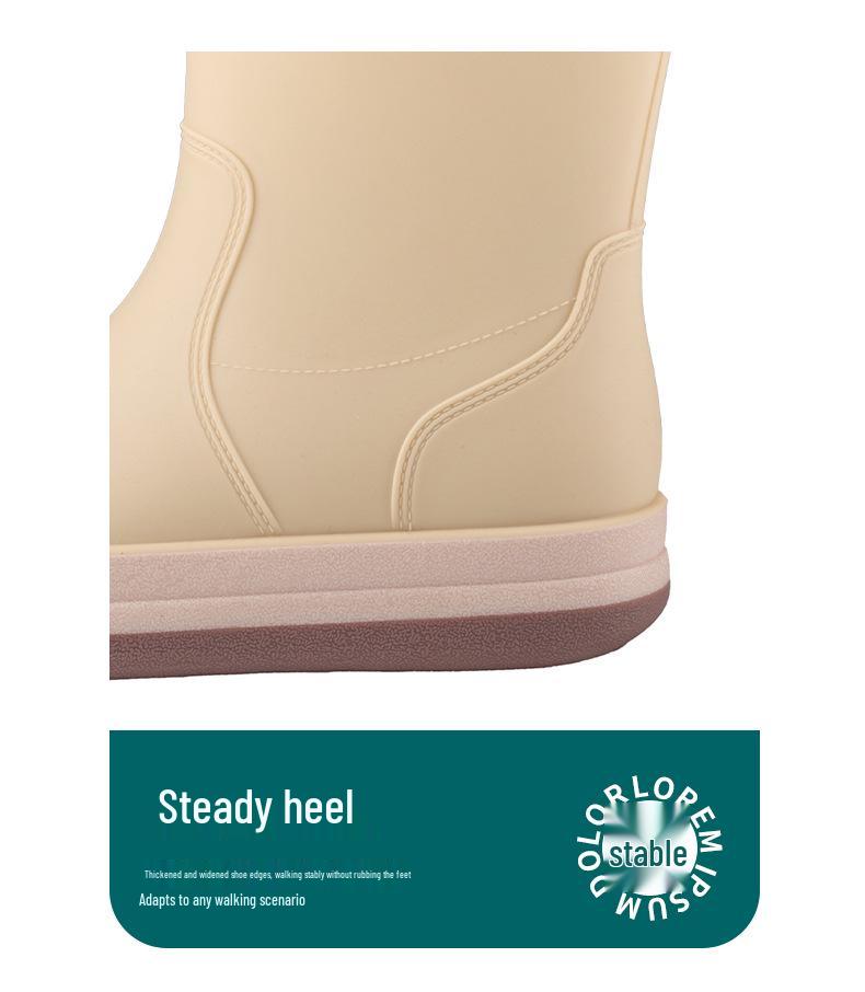 Wasserdichte Mid-Calf Anti-Rutsch Stiefel mit Kordelzug für Alle Jahreszeiten - Eltern-Kind-Stil Japanische Gummistiefel für Männer