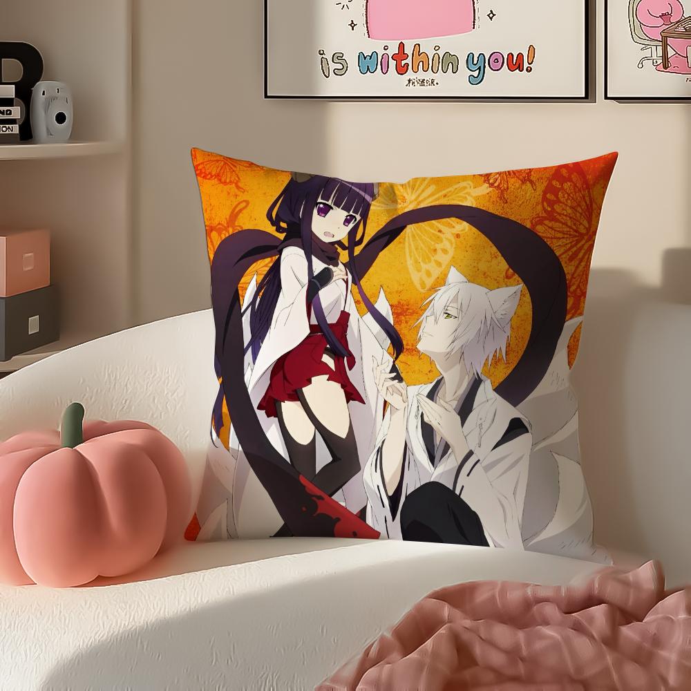 Romantic Anime FFox Servant SS Cushion Cover Pillowcase Short Plush Invisible zipper Room Sofa Cushion Cover