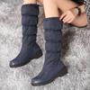 Women's Snow Boots Are a Must In Winter. Warm and Comfortable Plush Casual Low-heeled Mid-tube Boots