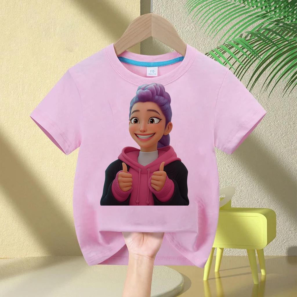 Demon Hunter Squad Kids Anime Print Casual Short Sleeve T-shirt