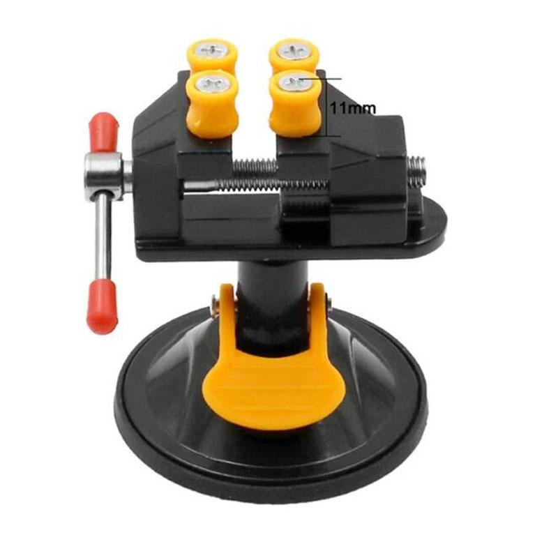 

Мини-регулируемые фиксированные электрические небольшие настольные тиски, вращающаяся на 360 ° шлифовальная машина, вращающаяся ручная дрель, присоска, фиксированная рама Pack of 1 чёрный