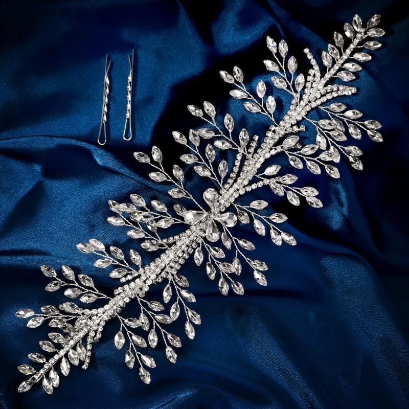 

Bride s Wedding Photo Headwear Pure Handmade Luxury Rhinestones Hair Band Dance Catwalk Exaggerated Headband Banquet Bands