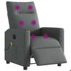 VidaXL Fauteuil inclinable de massage électrique gris foncé tissu 3324046