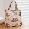 Large Capacity Lunch Bag Canvas Portable Mommy Bag Storage Bag Thermal Insulation Bag  Office