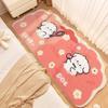 Cute Bedroom Decor Bedside Rug Irregular Shape Carpets for Living Room Green Plush Carpet Fluffy Soft Cartoon Non-slip Floor Mat