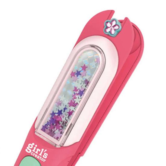 Hair Gem Stamper Kit for Girls Easy-to-Use Hair Jeweler Tool with 24 Sparkling Rhinestones Reusable Faux Diamonds DIY Hair Styling Toy Birthday Gift