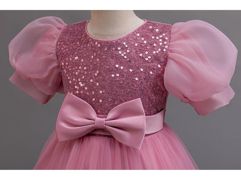European and American Sequin Princess Evening Dress for Girls