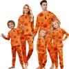 Family Matching Halloween Print Pajama Set Long Sleeve Top and Pants for Mom and Kids