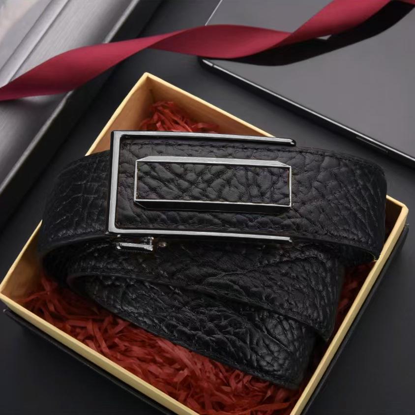 Men's Luxury Genuine Leather Belt with Automatic Buckle - Business Casual, Inner Wear, High-End Trouser, Youth Style