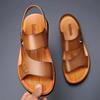 Men's Sandals High Quality Cowhide Leather Sandals Outdoor Casual Sport Sandals for Men Summer Open-toe Beach Sandalias