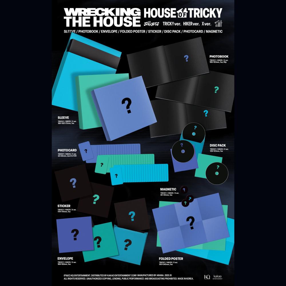 Pre-order Xikers HOUSE OF TRICKY: WRECKING THE HOUSE Album TOKTOQ Set. & POB