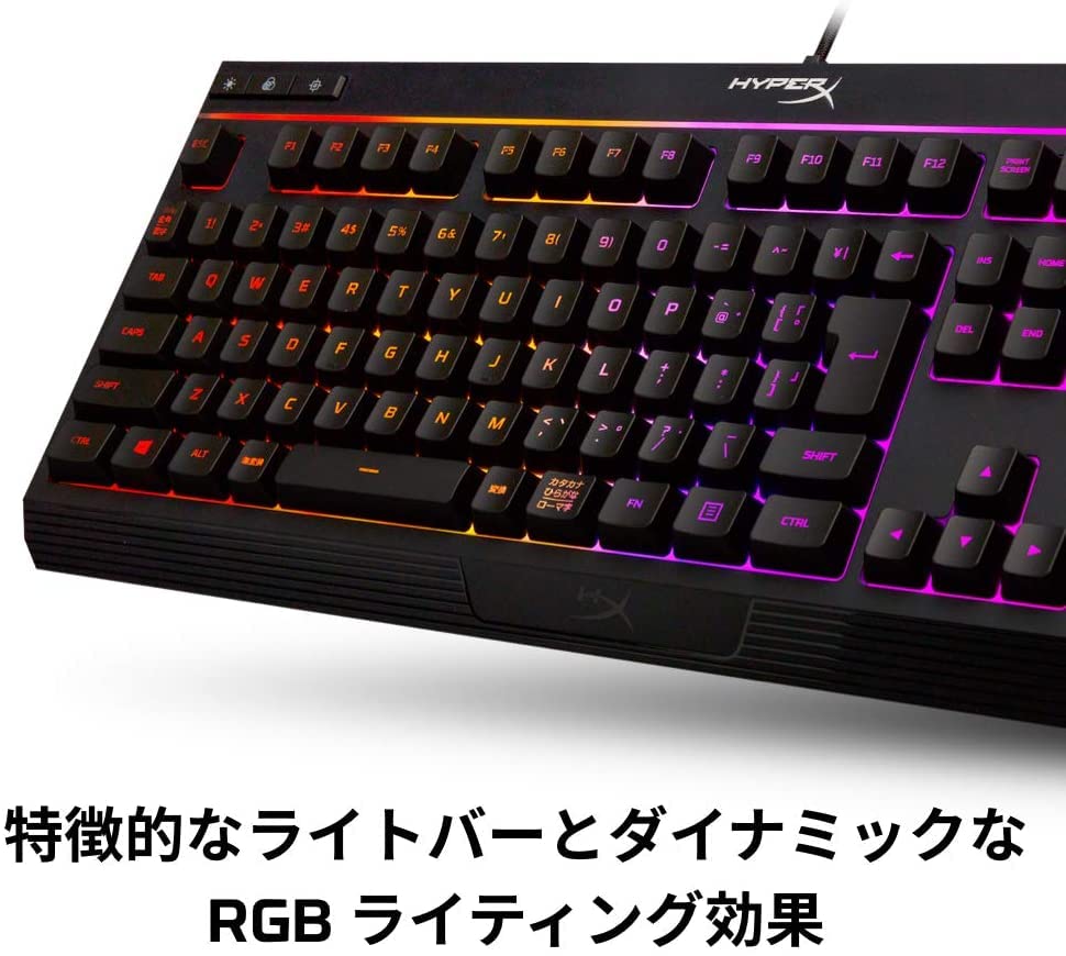 [Japanese Layout] HyperX Alloy Core RGB Gaming Keyboard for Gamers, LED Backlighting, Water Resistant, 2-Year Warranty (HX-KB5ME2-JP) (4P4F5AJ#ABJ)