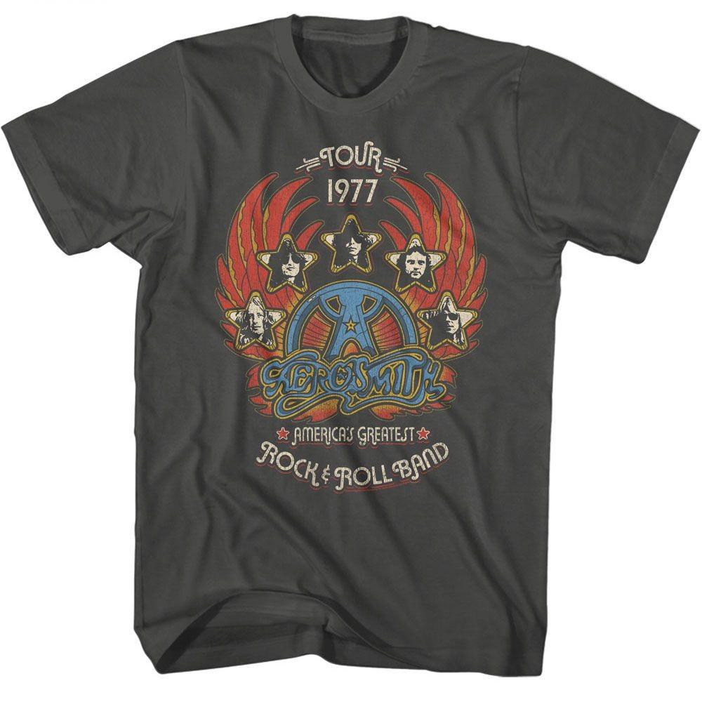 Aerosmith Greatest Rock 77 Smoke Music Shirt XL