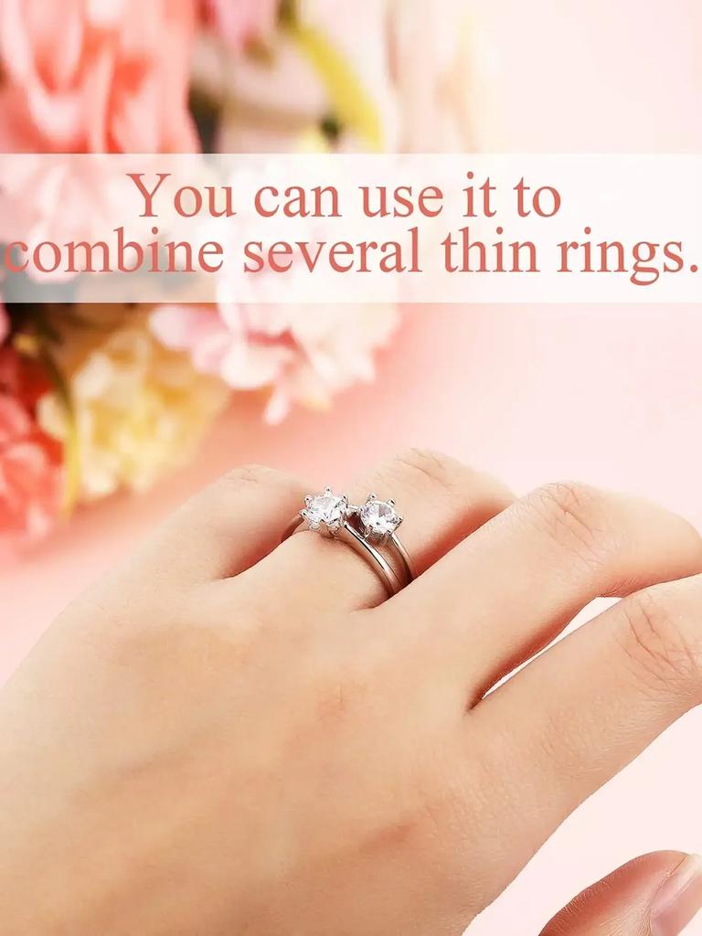 8 szt. Niewidoczny przezroczysty regulator rozmiaru pierścionka z 8 rozmiarami Stały zacisk Podkładka regulacyjna Narzędzie ochronne do biżuterii Dystanser