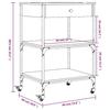 VidaXL Chariot de Cuisine, Étagère avec Roues, Chariot de Service, Meuble de Rangement Salon Salle de Bain Intérieur, Sonoma 842374