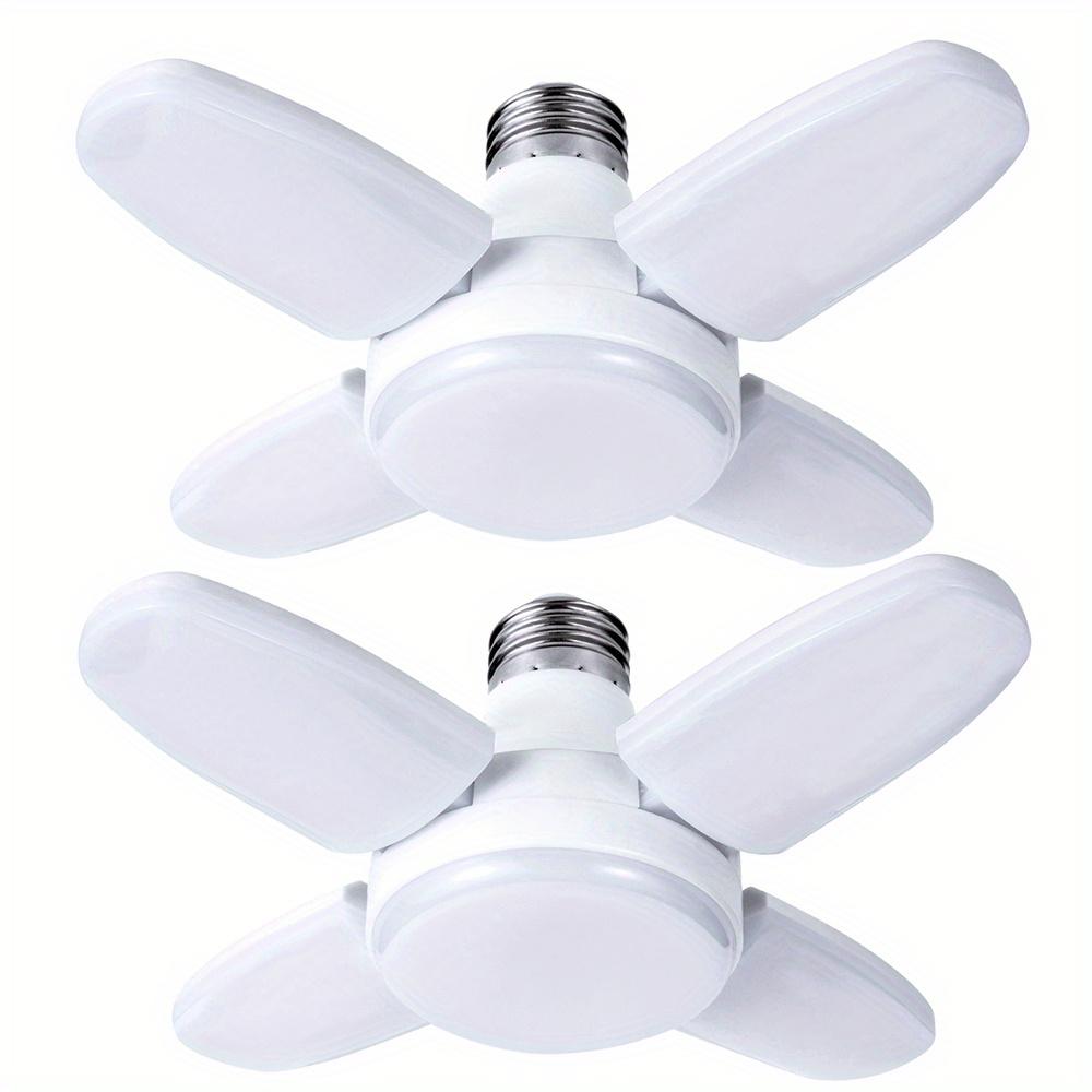 1/2 Stück Mini-Lüfterflügel-LED-Birnen, 38 W LED-Garagenlicht mit hoher Lumenzahl, LED-Deckenleuchten mit verstellbaren Paneelen, LED-Ladenleuchten, für Garage, Scheune