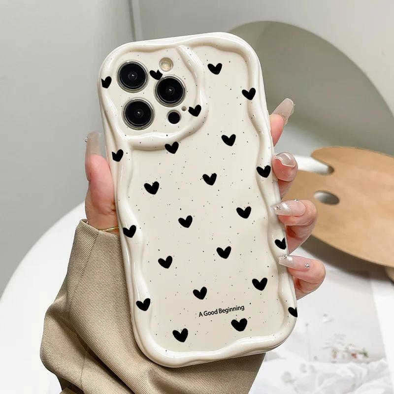 Colorful Leaves Minimalism Love Heart Silicone Case For Xiaomi Redmi Note 15 14 13 12 Pro Plus 5G 4G Redmi 15C 15 14C 13C 12C A5