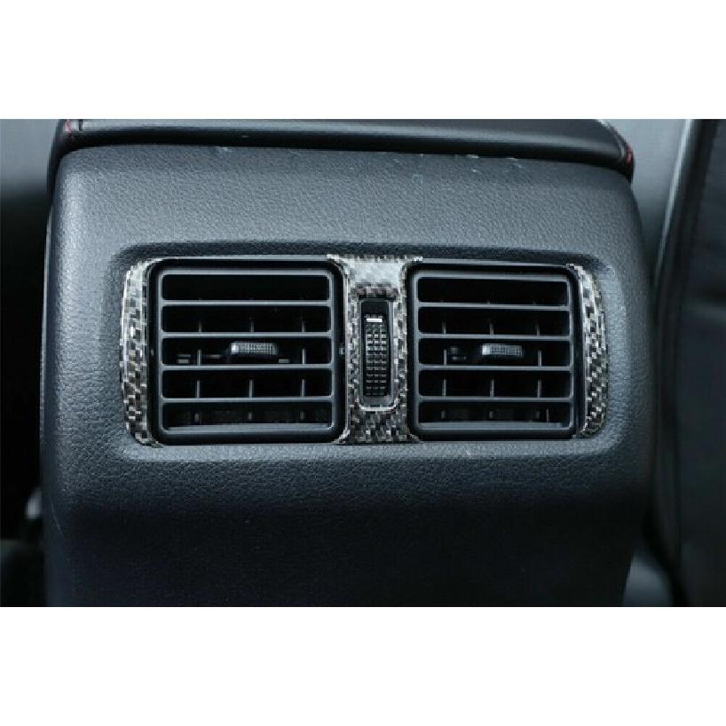 3pc Carbon Fiber Rear Air Outlet Vent Switch Cover Trim Bezels For 4Runner 2010+