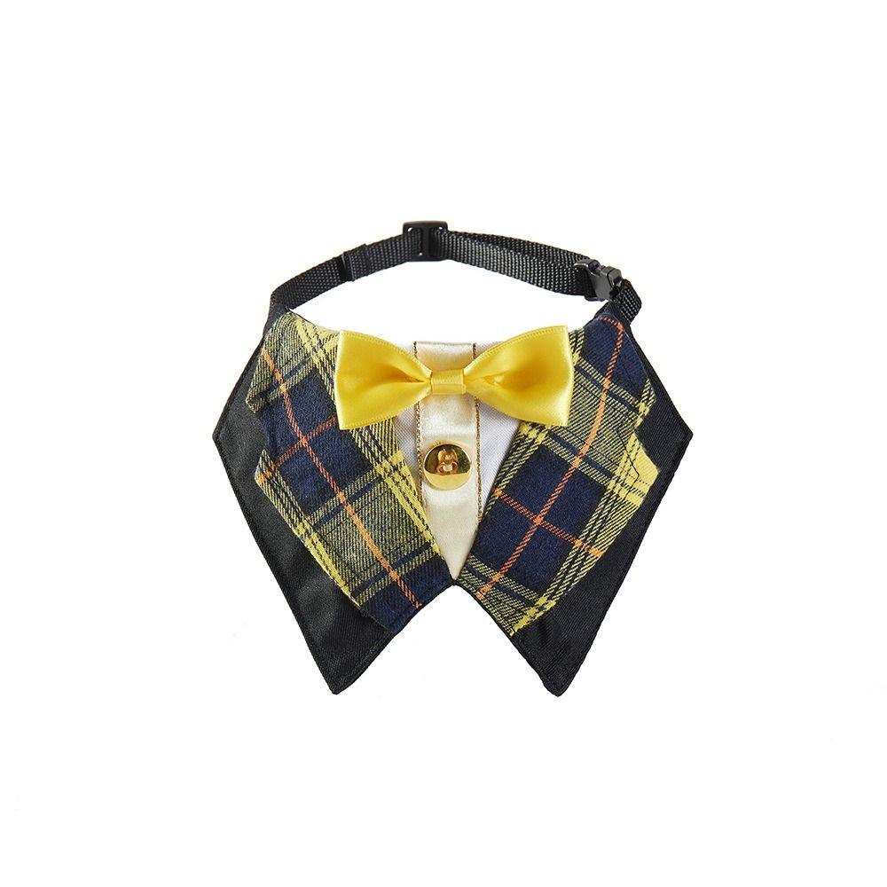 

Украшение для питомца, ошейник для собак, регулируемое полотенце для слюны питомца, милый костюм для питомца, маленькие собаки S жёлтый