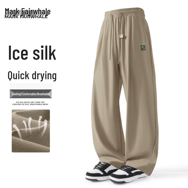 Mark Fairwhale Men s 2026 Summer Cooling Ice Silk Straight Leg Casual Pants L (175)