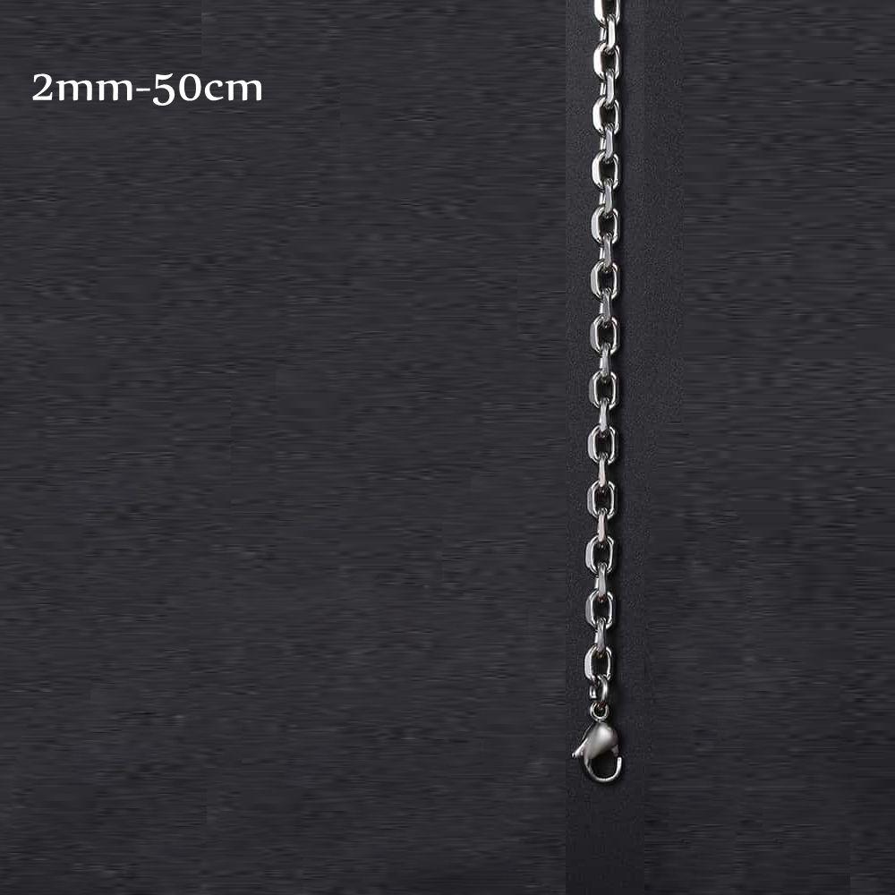 

Ожерелье из нержавеющей стали с металлическим воротником, 3 мм/4 мм, колье в стиле панк, готики, крутое серебро 2mm-50cm