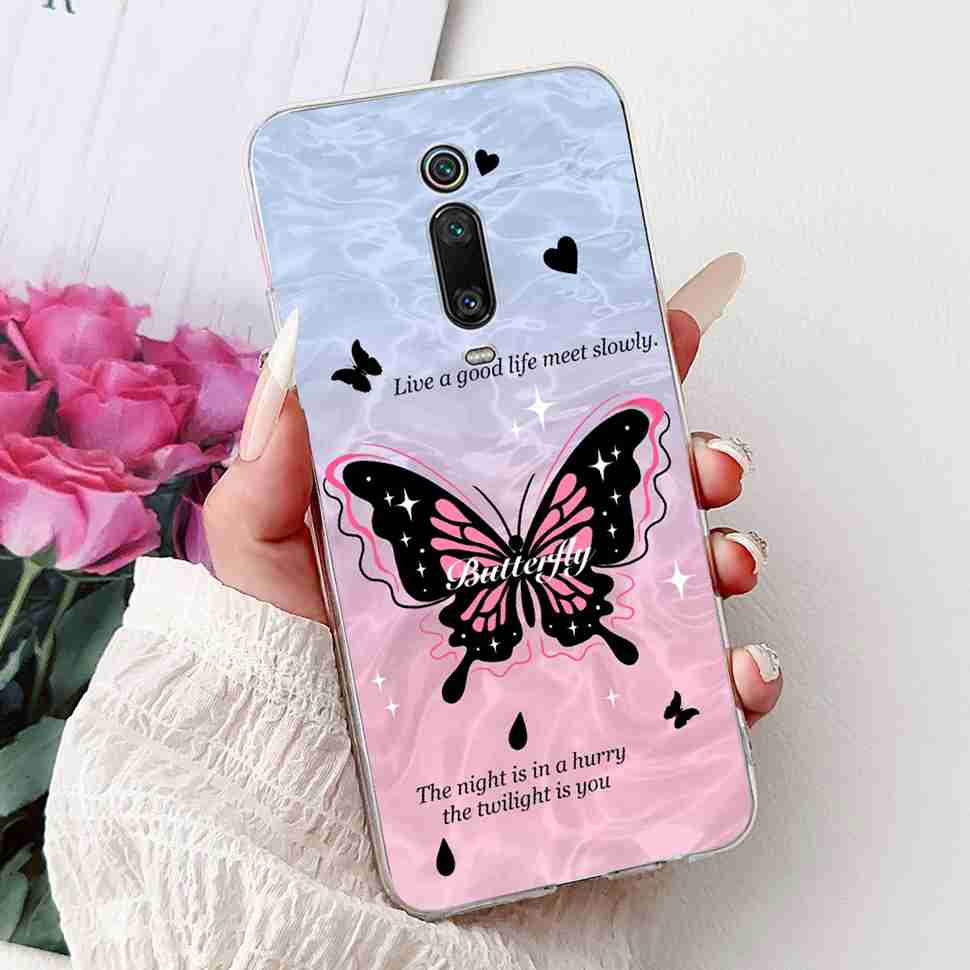 For Xiaomi Mi 9T M1903F10G Case Fashion Painting Soft Silicone TPU Cover For Xiaomi Mi 9T Mi9t 6.39" Flower Girl Phone Casing
