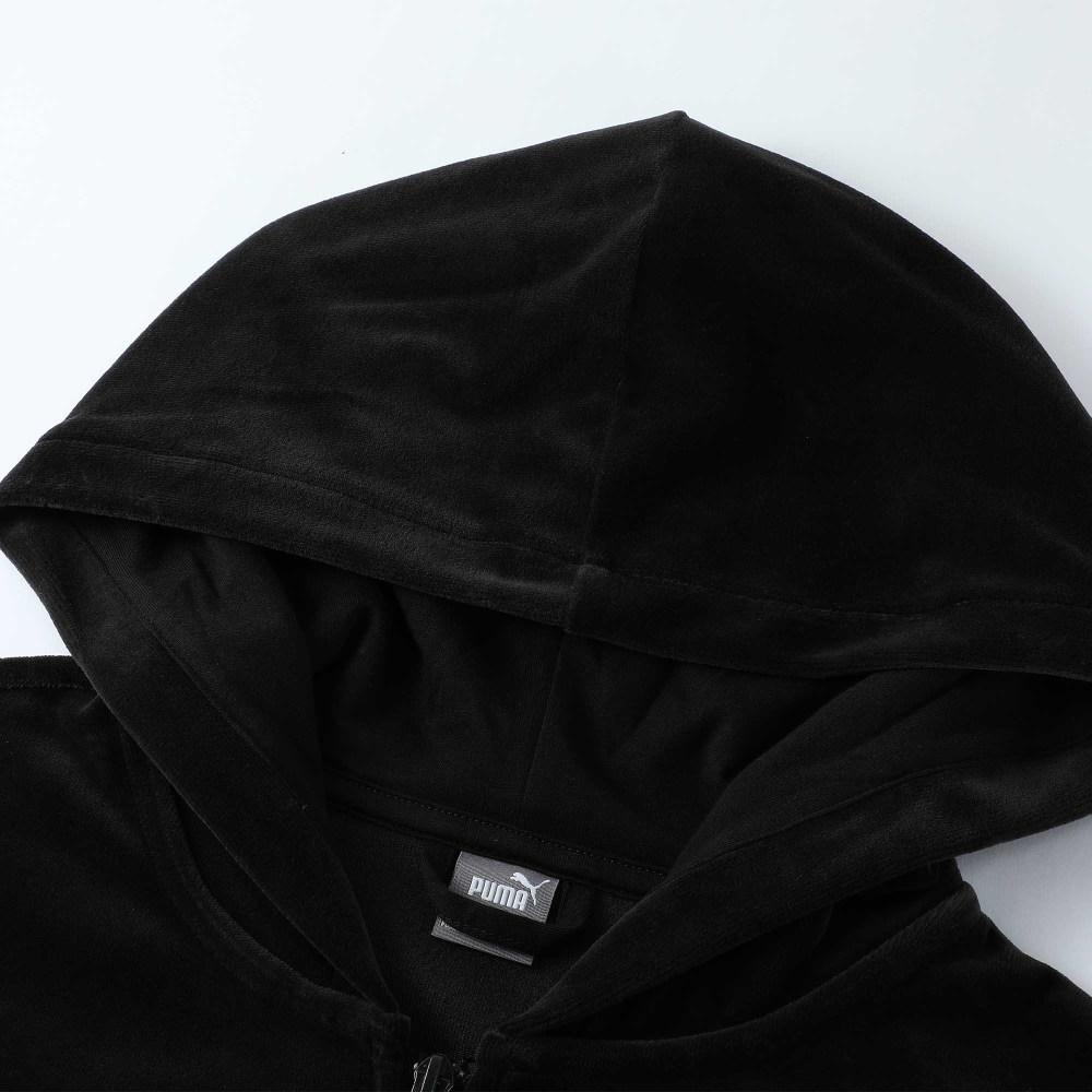 Puma Velour Full-Zip Comfortable Warm Soft Jacket Women Jackets Black 688716-01