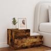Nightstand with LED Lights Smoked Oak Finish 70 X 36 X 40.5 Cm
