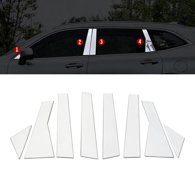 For Haval H6 3rd    Window Center Pillar Column Cover Trims Strips Stainless Steel Sticker Car Styling Accessories