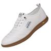 Processing custom men's board shoes versatile soft-soled white shoes breathable one-pedal casual shoes British style business leather shoes