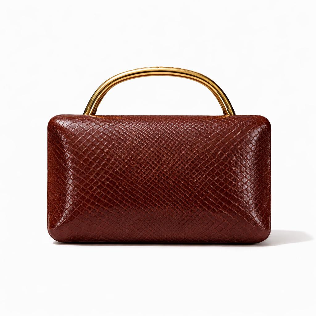 

Pu Portable Crocodile Pattern Styling Bag One Shoulder Crossbody Fashion Dinner Bag темно-коричневого кольору