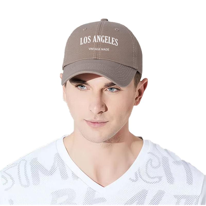 Unisex's "Los Angeles" Vintage-Print Baseballkappe, 100% Baumwolle, weiches Oberteil, verstellbare Größe für den Einsatz bei Outdoor-Sportarten.