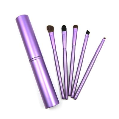 BGVfive5Pcs/set Compact Eye Makeup Brush Soft Hair Portable Cosmetics Eyeshadow Makeup Brush Kit