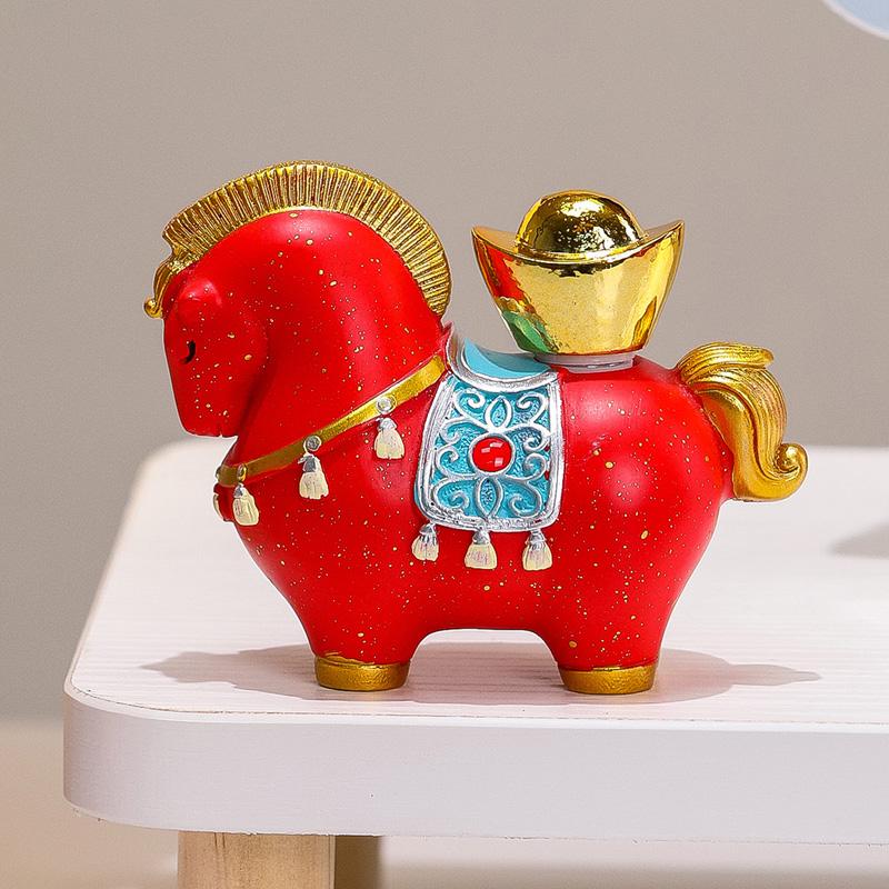 1Pc Gift Ornament Creativity Horse Ornament Souvenir Gift Resin Ornament Festival Gift Mascot Home Decor